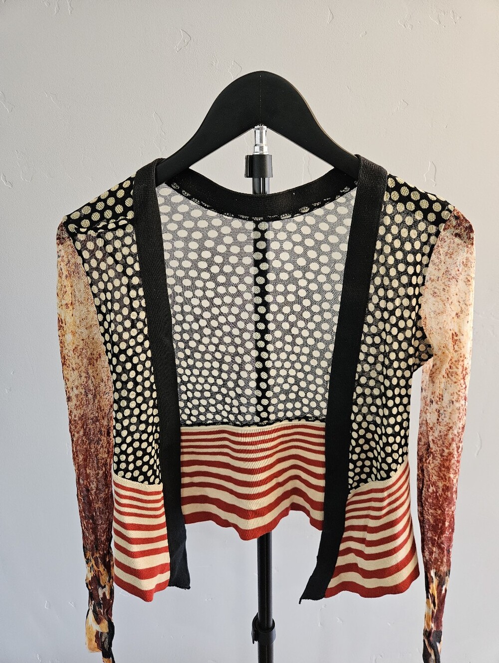 Vintage Jean Paul Gaultier Maille sheer mesh cardigan - Picture 2 of 8